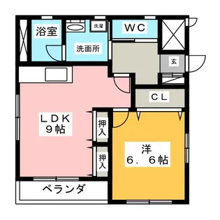クレール車道II【2階】の間取り