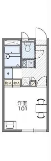 レオパレスかしま【1階】の間取り