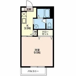 1Kの間取り画像