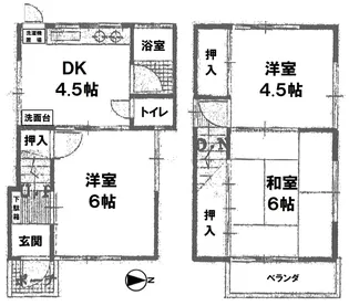 兵庫県尼崎市富松町4【一戸建】の間取り