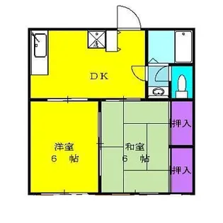 第2根岸ハイツ【2階】の間取り