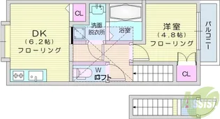 シオンコート富沢【2階】の間取り