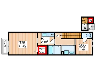 文禄堤インペリアル本町【2階】の間取り