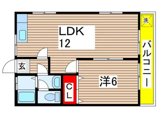 コーポあいおい【1階】の間取り