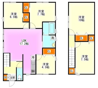 福岡県田川郡添田町大字庄【一戸建】の間取り