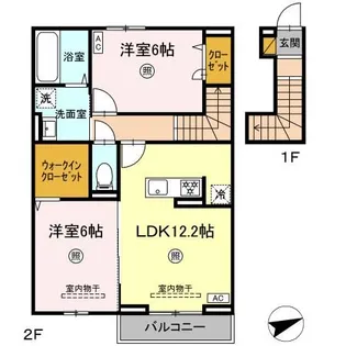 グランディオ B【2階】の間取り