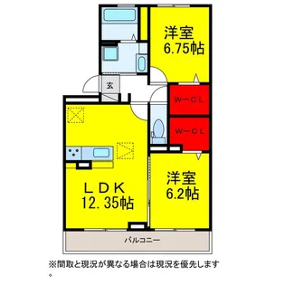 オテール・ロッシュII【1階】の間取り