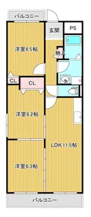 エスポワール【6階】の間取り
