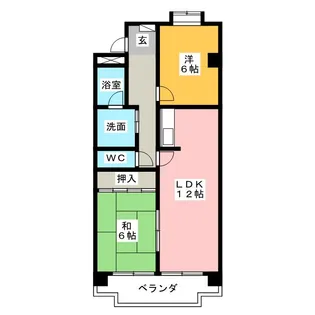 アイカピア植田【2階】の間取り