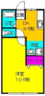 シティハイム松本II【2階】の間取り