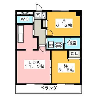 リエゾン長良【2階】の間取り