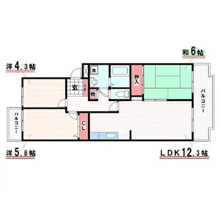 サンテラス池上【3階】の間取り