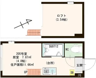 ハーモニーテラス平井II【2階】の間取り