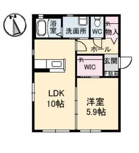 シャルム千田【1階】の間取り