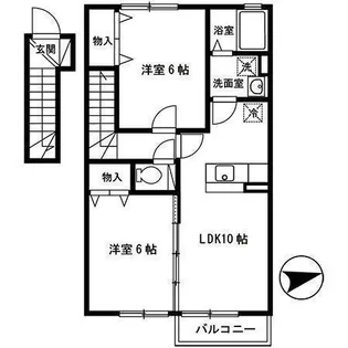 山形県山形市桜田東3【アパート】の間取り