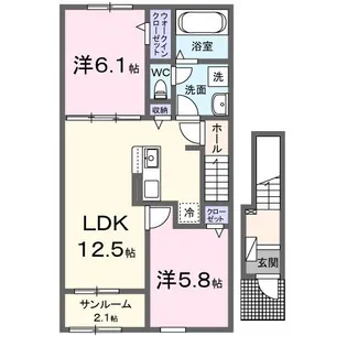 グラン ティーケー II【2階】の間取り