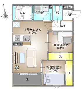 REGALEST 南高前【3階】の間取り
