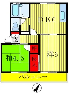 第5サンハイツ【1階】の間取り