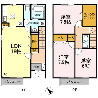ローズモア Aの間取り