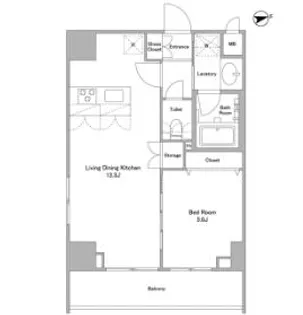 アスール北上野【7階】の間取り