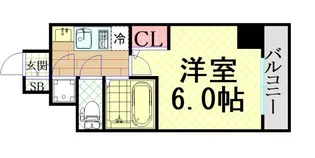 スワンズシティ難波南【10階】の間取り