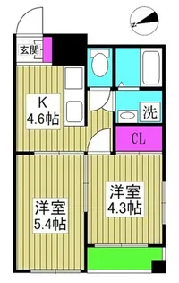 AJU稲城【3階】の間取り