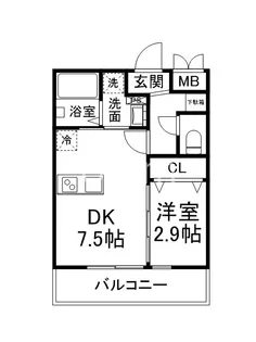 FORT SAKURA 椥辻【3階】の間取り