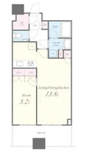 東京都中央区勝どき4【マンション】の間取り