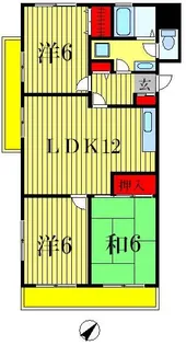 フローラル松戸【5階】の間取り