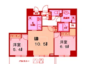ドゥーエ横浜駅前【12階】の間取り
