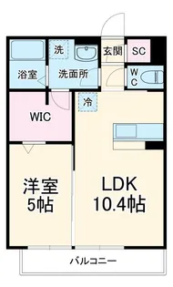 ラフィネ宿河原【2階】の間取り