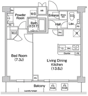 コンフォリア駒場【5階】の間取り
