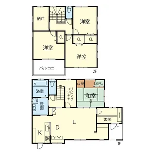 熊本県合志市幾久富【一戸建】の間取り