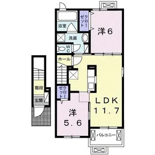 愛知県名古屋市守山区川宮町【アパート】の間取り