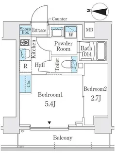 ヴァンクール菊川駅前【3階】の間取り