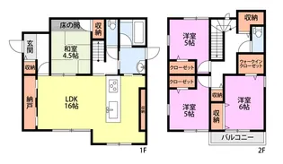 北上新田戸建て【1階】の間取り