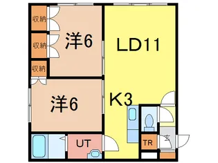 シャルマンハイツ【2階】の間取り