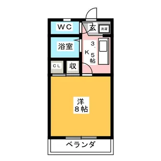 第5ハイツタマキ【1階】の間取り