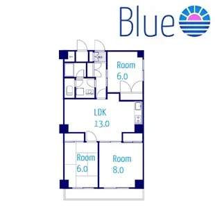 リブハピネス岸根公園B棟【2階】の間取り