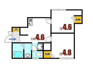 広島県広島市安芸区中野東2【アパート】の間取り