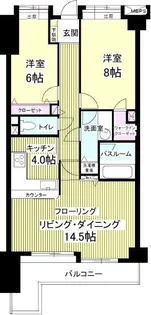 ライオンズマンション乃木坂【2階】の間取り