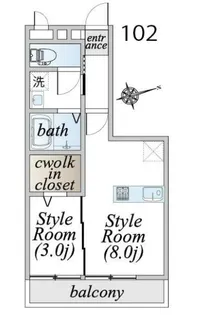 セジュール千間台【1階】の間取り