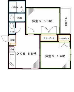 アイネプルメリア【1階】の間取り