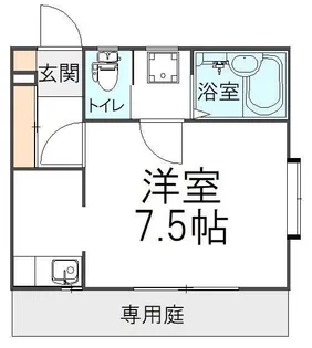 ハイツ秋風【1階】の間取り