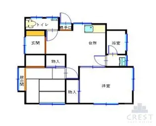 広島県福山市大門町3【一戸建】の間取り