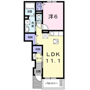 リインカーネーション【1階】の間取り