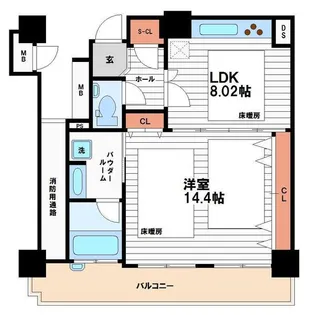松屋タワー【18階】の間取り