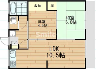 国庁マンション【1階】の間取り