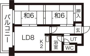 ライオンズマンション山鼻12条【2階】の間取り