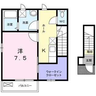 クリーク 日野本町【2階】の間取り